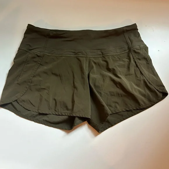 Lululemon Speed Up 4” Dark Olive - Picture 2 of 8